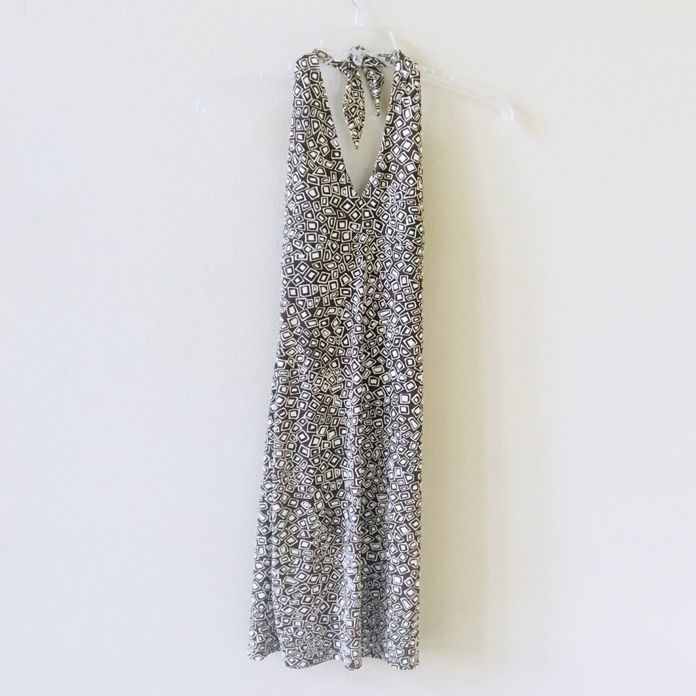 BCBG MaxAzria Geometric Print Halter Dress